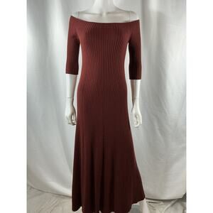 Chlo� Red Wool Maxi Dress Size S